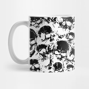 grunge skulls print skeleton halloween Mug